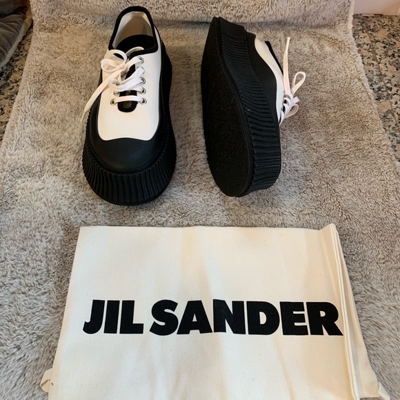 JIL SANDER White and Black Sneakers EU Size 38 - Picture 3 of 9
